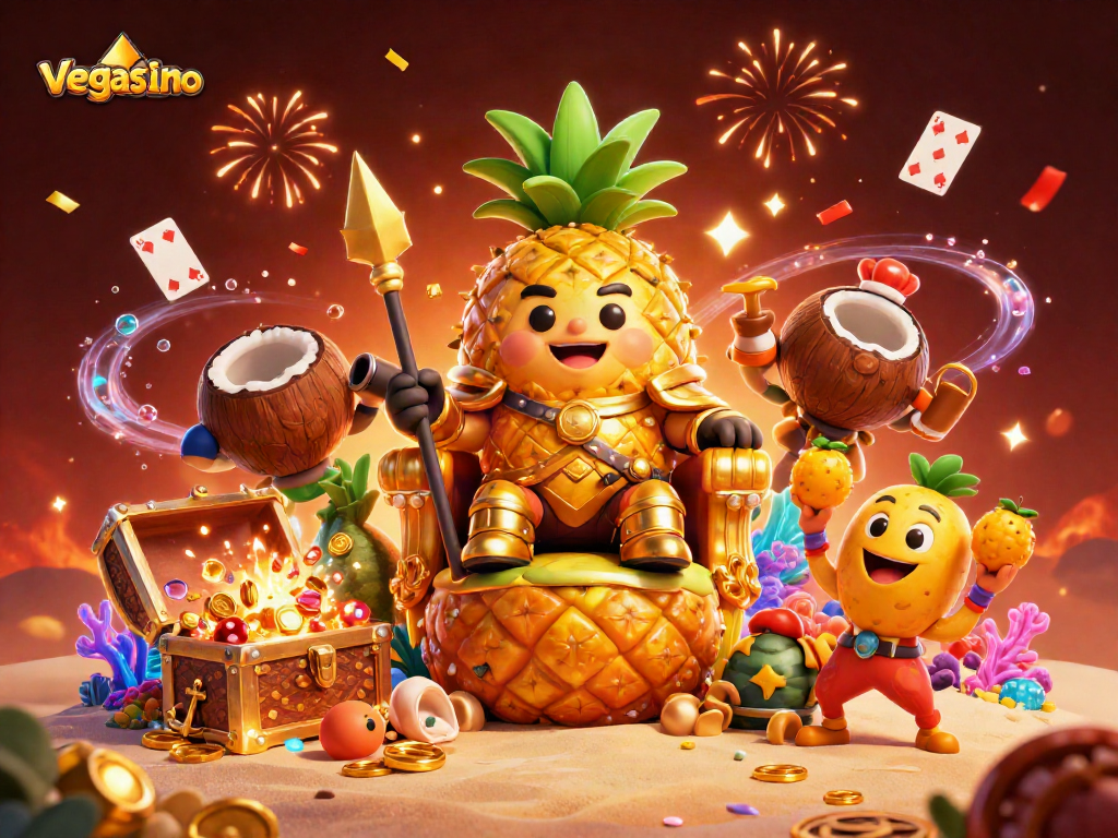 Experience vegasino's thrill in an exciting 3D casino scene featuring vibrant characters and dynamic elements.