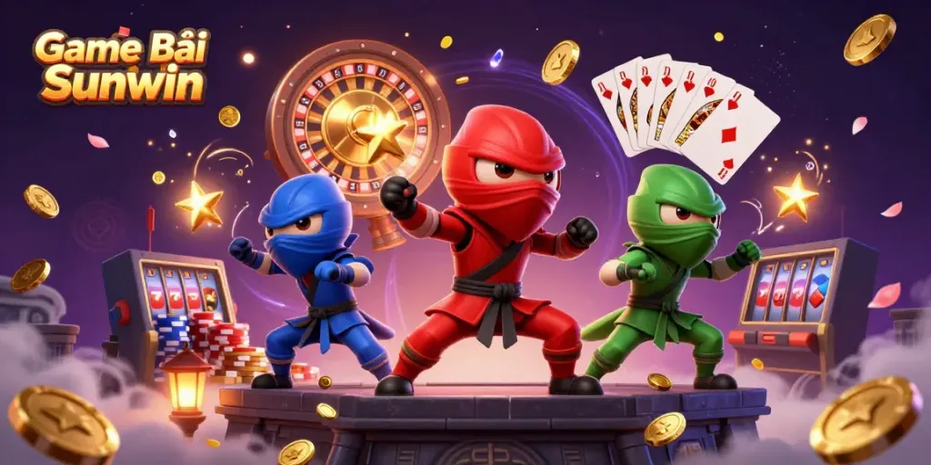 Experience thrilling gameplay with Game Bài Sunwin as chameleon ninjas showcase casino excitement.